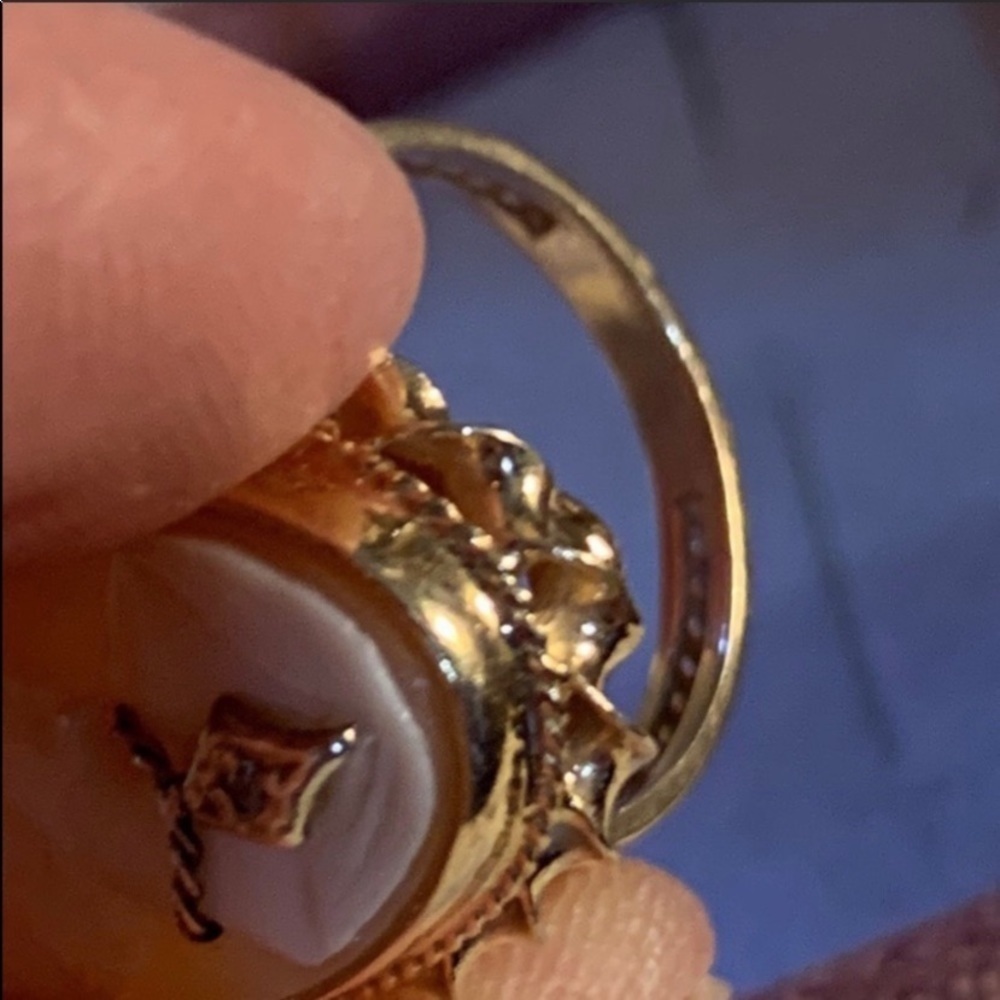 14k Gold DIAMOND CAMEO RING 6 - Picture 6 of 8
